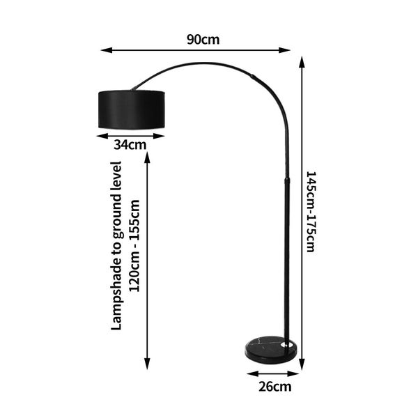 Emitto Modern LED Floor Lamp Reading Light Free Standing Adjustable Marble Base Carousel 9