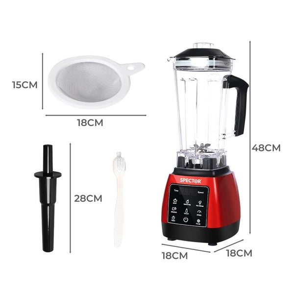 Spector 2L Commercial Blender Mixer Food Processor Juicer Smoothie Ice Crush Carousel 10