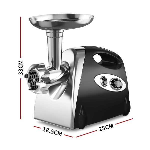 800W Electric Meat Grinder Mincer Sausage Filler Kibbe Maker Kitchen Tool Black Carousel 10