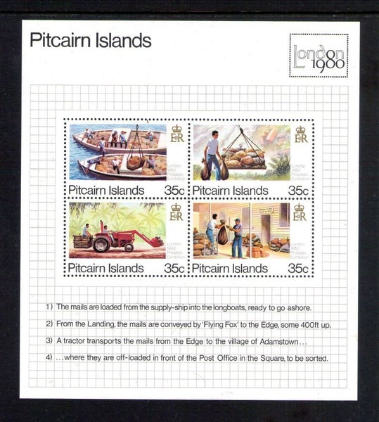 Pitcairn Is. - 1980 "London '80" Minisheet (1) - UHM - MS205 Carousel 1
