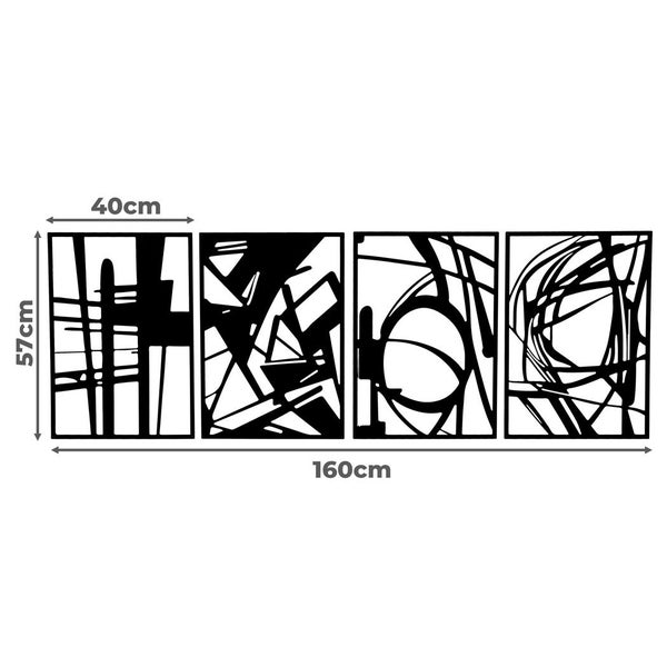 Yezi Wall Art 4 Pcs Modern Metal Abstract Wall Art Minimalist Bedroom Bathroom Carousel 9