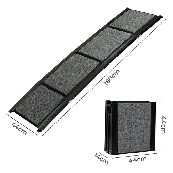 Pawz Dog Ramp For Car SUV Pet Dog Stairs Steps Ladder Travel Foldable Portable Carousel 10
