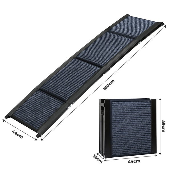 Pawz Dog Ramp For Car SUV Pet Dog Stairs Steps Ladder Travel Foldable Portable Carousel 10