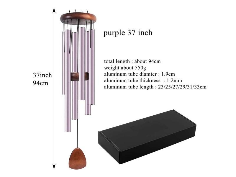 Metal Windchime Aluminum Windbell Wind Chimes 6 Tubes Chimes Home Decoration Carousel 1