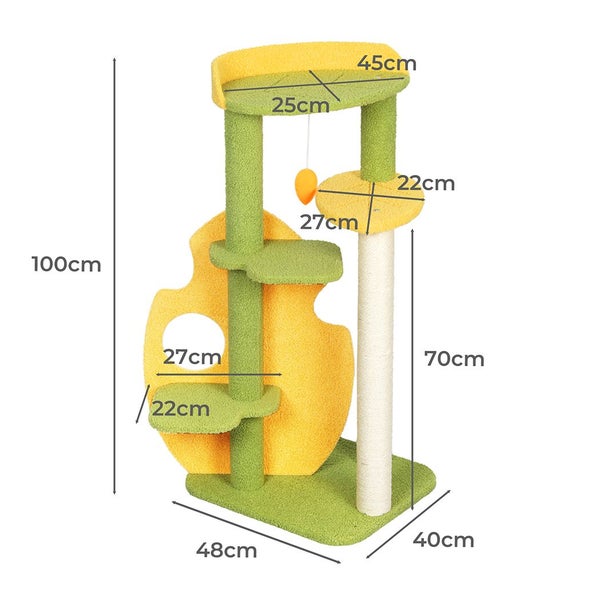 Pawz Cat Tree Kitten Furniture Condo Scratching Post Scratcher Multi-Level Green Carousel 10