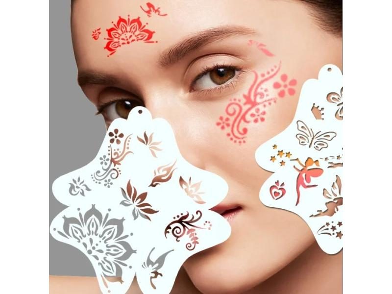 Face Painting Templates Adults Children Professional Body Art Reusable Carousel 1