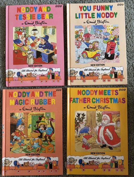 Enid Blyton 4x Hardbk Vintage “ NODDY” Bks no’s 9,10,11,12 As New Condition Carousel 1