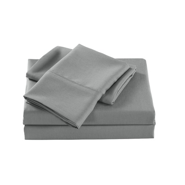 Single Size Bamboo Cooling 2000Tc Sheet Set - Mid Grey Carousel 2