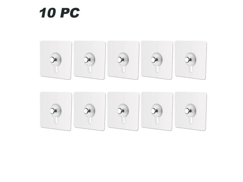 10/20 Pack Strong Adhesive Hooks Picture Frame Poster No Drilling Hooks Carousel 1
