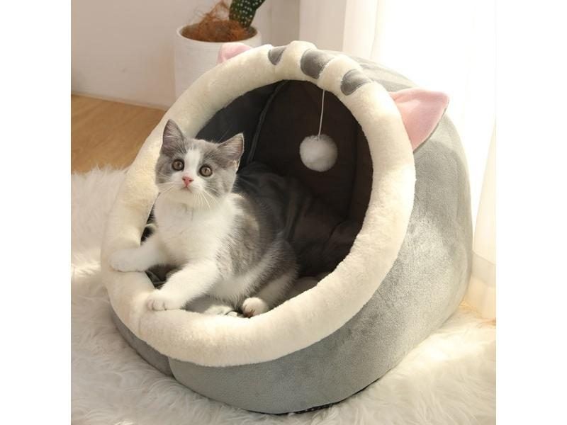 Deep Sleep Cat Bed Cartoon Pet Bed Foldable Removable Washable Pet Sleeping Bed Carousel 2