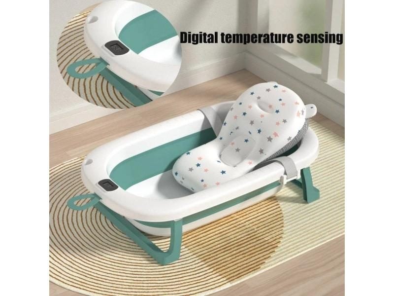 Foldable Baby Bathtub With Thermometer Shower For Babies Carousel 1