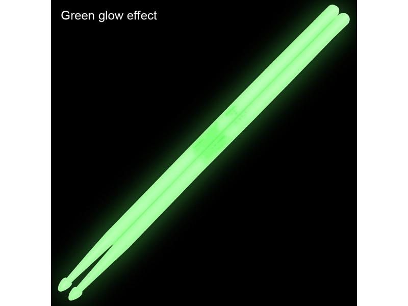 1pair / 2 Pairs 5A Noctilucent Drum Stick Glow In Dark For Stage Performance 2 Carousel 1