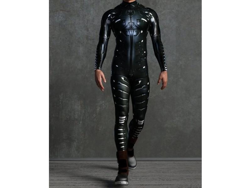 Men Women CyberPunk Mechanical Armor Jumpsuit Halloween Party Cosplay Men Women Carousel 1