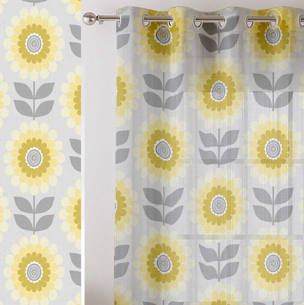 Vargottam Printed Georgette Sheer Curtains for Short Windows - Set of 2 Panels Carousel 2