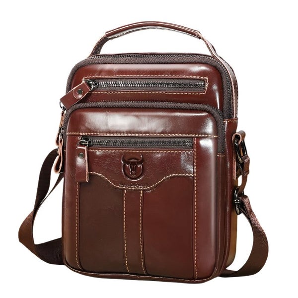 Large Capacity Retro Cowhide Crossbody Bag Carousel 2