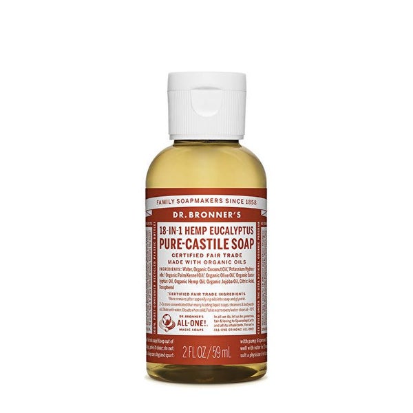 Dr. Bronner's Pure-Castile Soap Liquid (Hemp 18-in-1) Eucalyptus 59ml Carousel 1