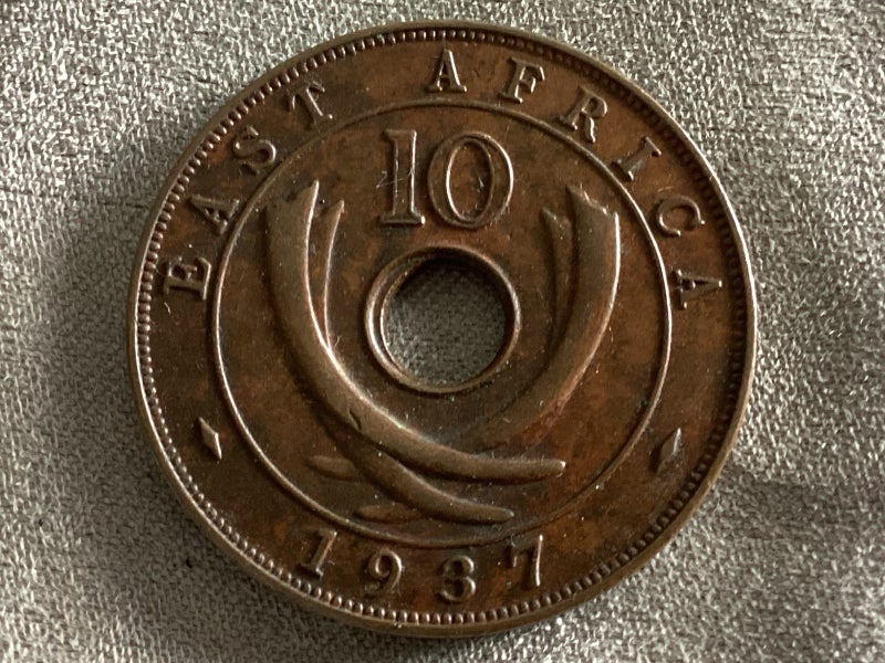 British east Africa 10 cents 1937 Carousel 1