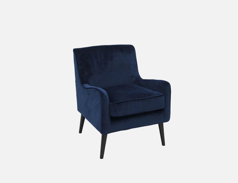 Arm Chair Blue Velvet Carousel 1