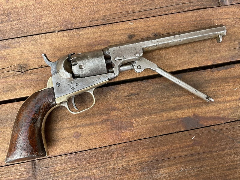 Colt 1849 Percussion Revolver. Rare 6” barrel. s/n 65987 for 1853 ! Carousel 2