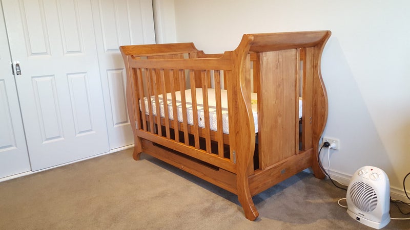 Nursery Set - Sleigh Cot, Bassinette, Change Table, Dresser Carousel 1