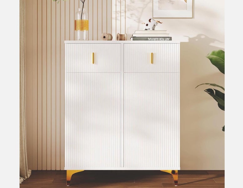 White Shoe Cabinet Carousel 1