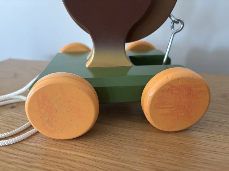 Dick Frizzell- Iconic Kiwi Wooden Pull along Toy Carousel 7