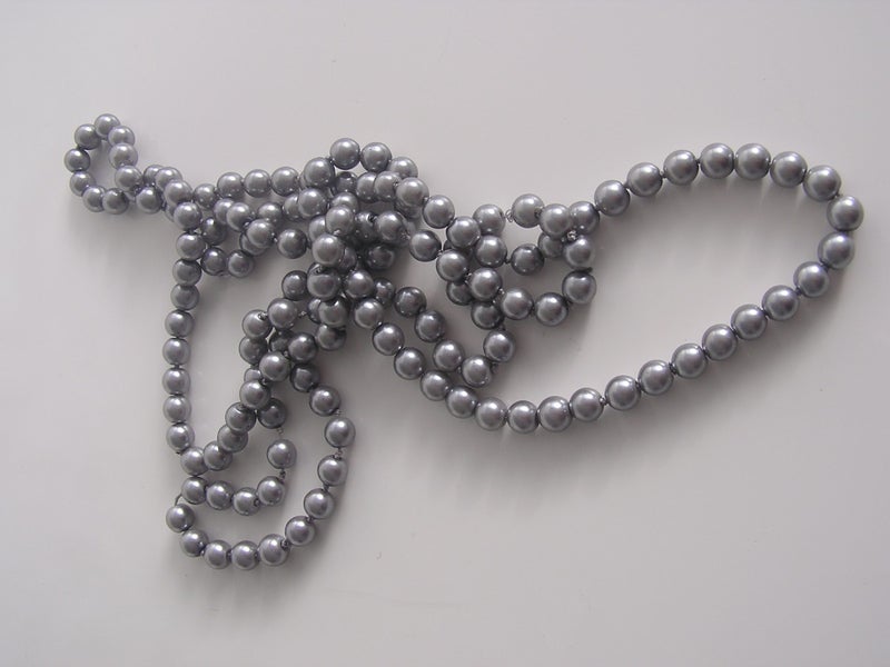 Grey PEARLS Opera Length - Beautiful ! Carousel 4