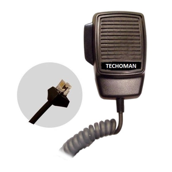 TECHOMAN Dynamic Microphone for TAIT 2000 Series 6 Pin Two Way Radios Carousel 1