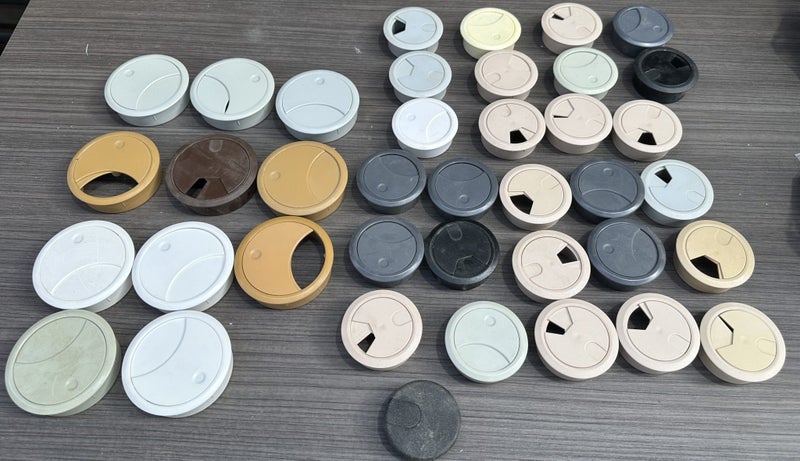 Bulk Desk Grommet Tidies / Cable Hole Covers - $1 Reserve (Box Y) Carousel 1
