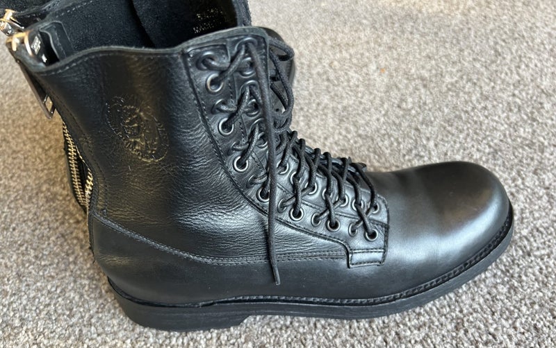 Diesel Military Style Leather Boots Carousel 2