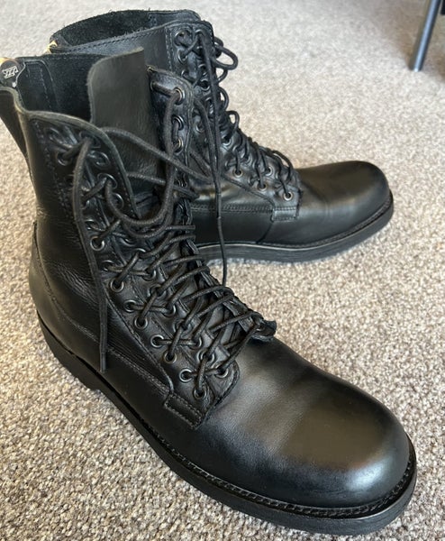 Diesel Military Style Leather Boots Carousel 1
