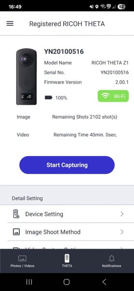 RICOH THETA Z1 Carousel 3