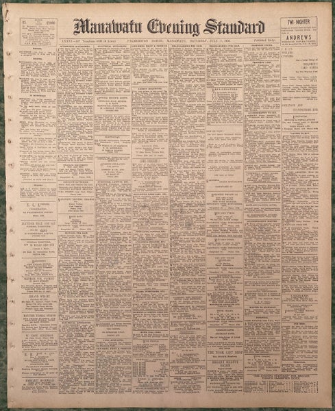 OLD NEWSPAPER: Manawatu Evening Standard - Saturday, 7 July 1956 Carousel 2