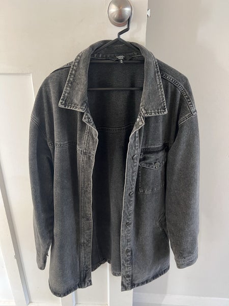 Oversized Grey Wash Denim Jacket Carousel 1