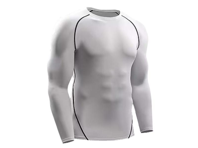 Compression Long Sleeve T Shirt Men Elastic Training T-shirt Gym Fitness Carousel 1