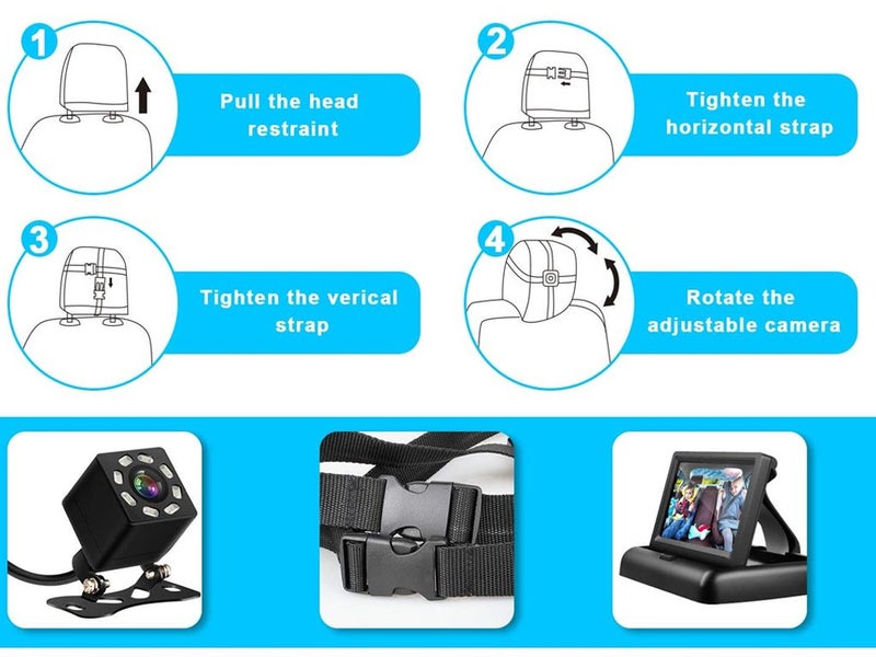 5" Baby Car Monitor Camera with Seat Straps - Factory Seconds Carousel 2