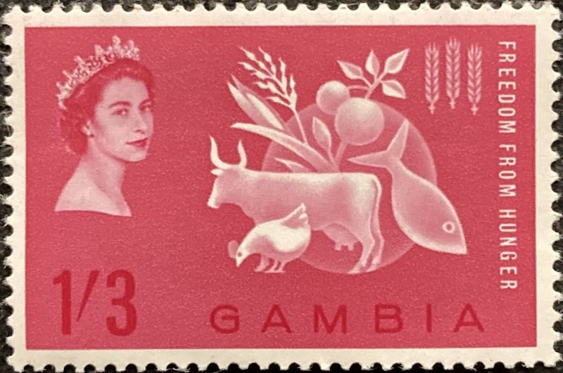 Gambia 1963 Freedom from Hunger -Set of 1 stamp MNH CAT$2. Carousel 1