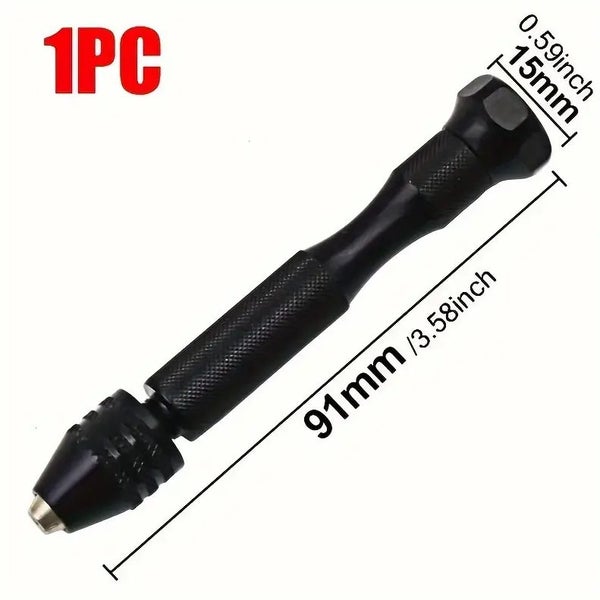 11pcs Mini hand drill Vise Hand Bits Twist Woodworking Set Precision Pin Carousel 2