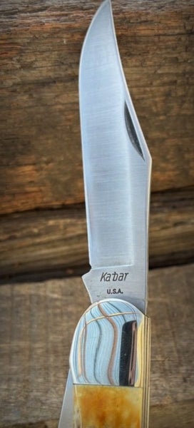 MINT & UNUSED MASSIVE / HUGE KA-BAR STAG FOLDER **WOW** Carousel 11