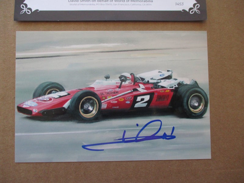 Mario Andretti "Formula One Driver" signed photograph + Certificate Carousel 2