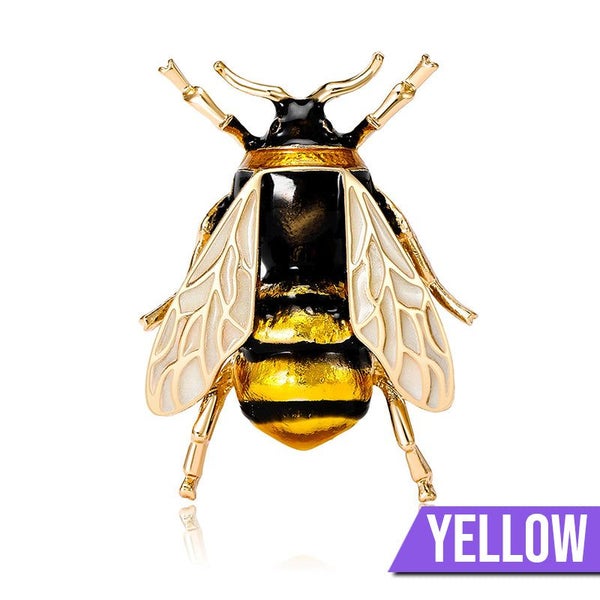 Buzzy Wuzzy Bumblebee Brooch - Honeybee, Bee, Honey, Yellow, Green, Wasp, Ena... Carousel 20