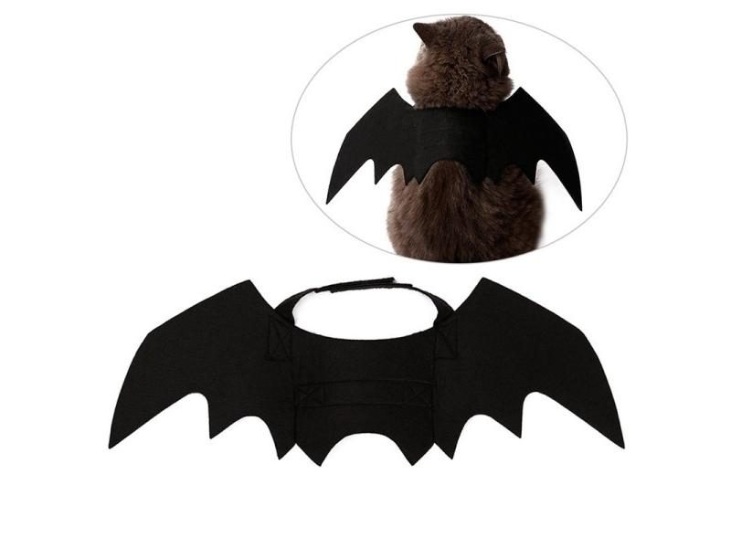 Halloween Pet Clothes Black Bat Wings Harness Costume For Cat Dog Party Carousel 1