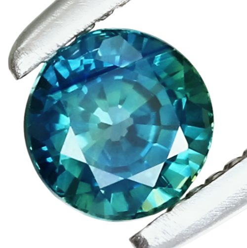 0.35CT SPLENDID ROUND CUT 100% NATURAL GREEN BLUE SAPPHIRE Carousel 1
