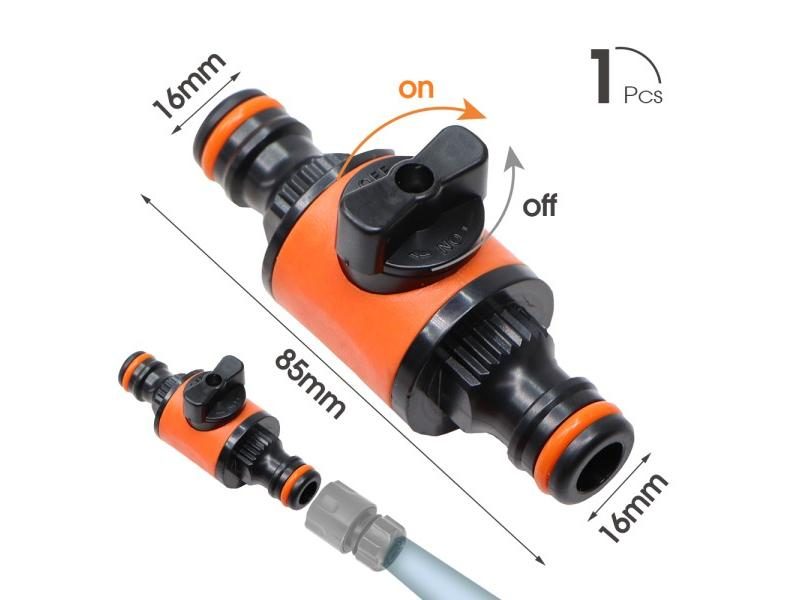 1PCS 16MM 1/2'' 3/4'' Garden Hose Shut Off Valve Fitting Plastic Tubing Tap Carousel 1
