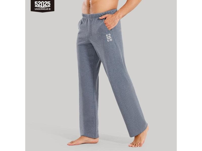 52025 Organic Cotton Striped Lounge Pants Home Pants For Men Carousel 1