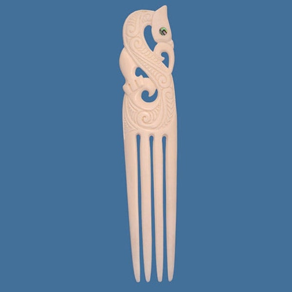 Bone Manaia Heru - Extra Large (18 x 3.8cm) Carousel 1