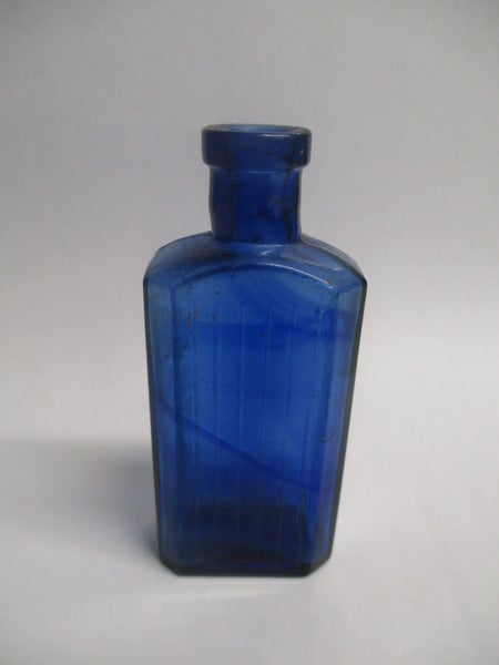 BT3 5694 - Vintage Cobalt Blue Bottle - Chemist Or Poison Carousel 1