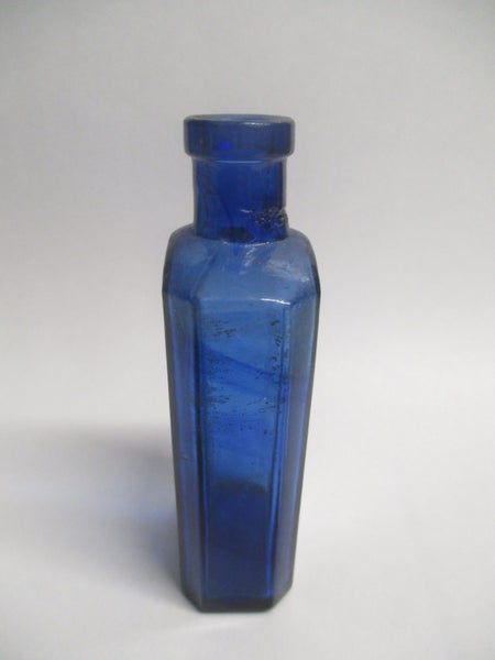 BT3 5694 - Vintage Cobalt Blue Bottle - Chemist Or Poison Carousel 2