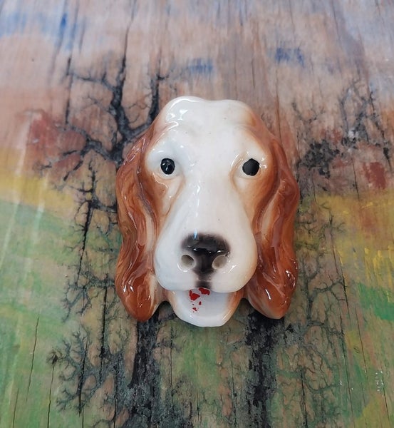***Tiny Treasures*** Porcelain spaniel ornament. Carousel 1