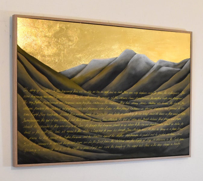 AOTEAROA THE MAORI LEGEND OF CREATION - GOLD LEAF - FLOATING FRAME - LARGE Carousel 11